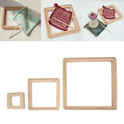 Square Knitting Loom Pegs Holzwerkzeuge Board Häkelarbeiten für Taschen