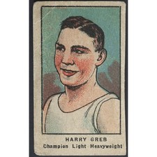 1921 W551 Harry Greb ROOKIE RC Hand Cut Strip Card, Low Pop, Beat Gene Tunney!