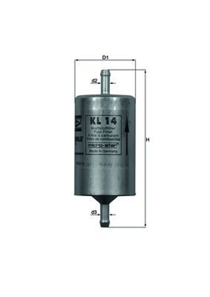 Kraftstofffilter Mahle KL 14 Leitungsfilter FüR Opel Fiat Peugeot Vectra Corsa 1-image