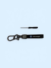 New - Volkswagen Leather Metal Embroidered Logo Key Keychain Organizer Holder