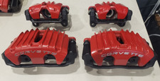 97-04 Corvette C5 Calipers Set Front, Rear Brake Calipers, Brackets Red 8660-R4