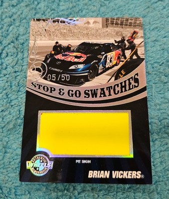 2009 Press Pass Wheels Brian Vickers Stop & Go Swatches 5/50