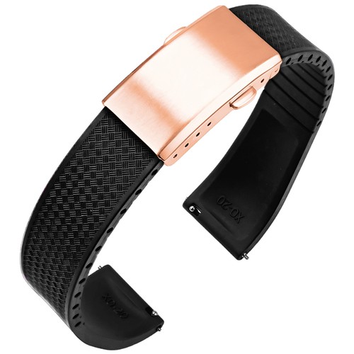 Correa de reloj de goma fluoro FKM de liberación rápida pulsera inteligente de 18-22 mm - Imagen 20 de 67