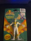Vintage Power Rangers Action Figure White Ranger Bendable Gordy Toy 1990s