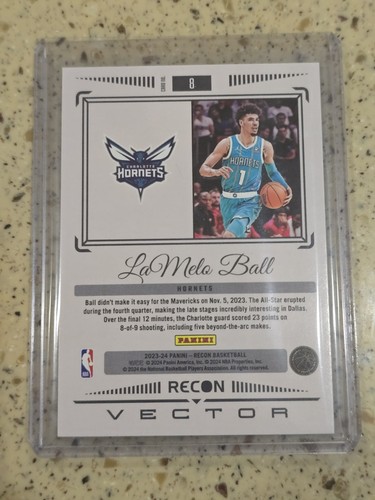 2023-24 Panini Recon - Hornets LaMelo Ball Vector Insert #8 - Picture 2 of 2