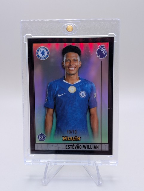 2025-26 Topps Merlin 1996 Estevao Willian Black Refractor /10 RC Rookie SSP