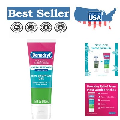 Extra Strength Anti-Itch Gel 3.5 fl oz - Fast Relief from Insect Bites & Sunburn