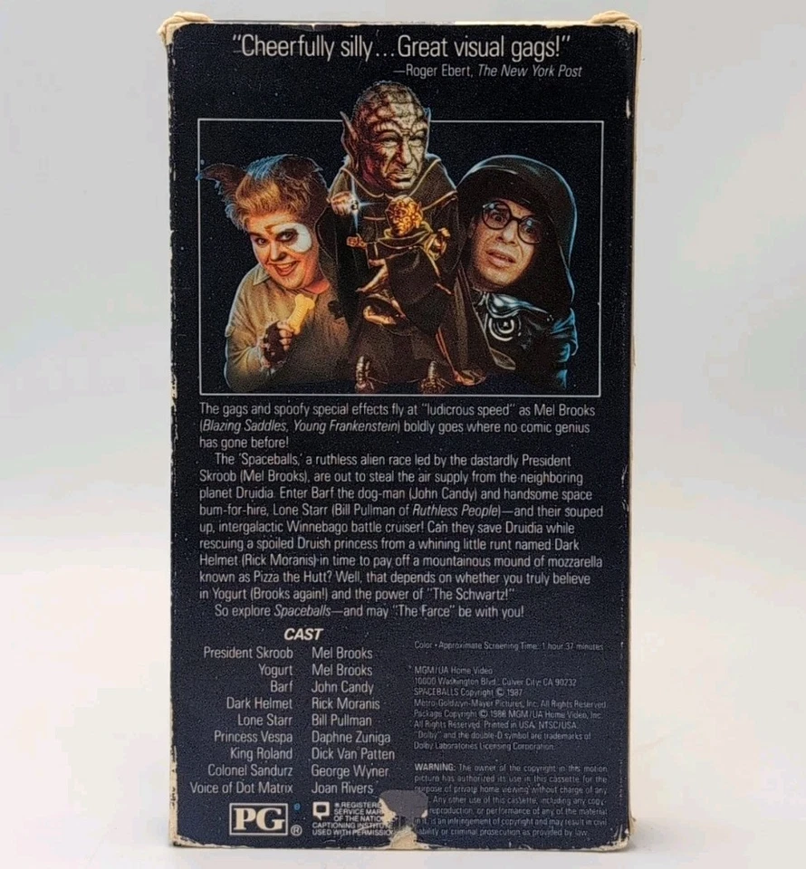 Spaceballs (VHS, 1988) John Candy Original Release ^^ Buy 2 Get 1 Free ^^ - Image 3 of 4
