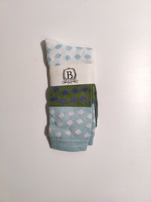 b studio -women's socks - multi color- Cotton Blend - Made in USA **I1**
