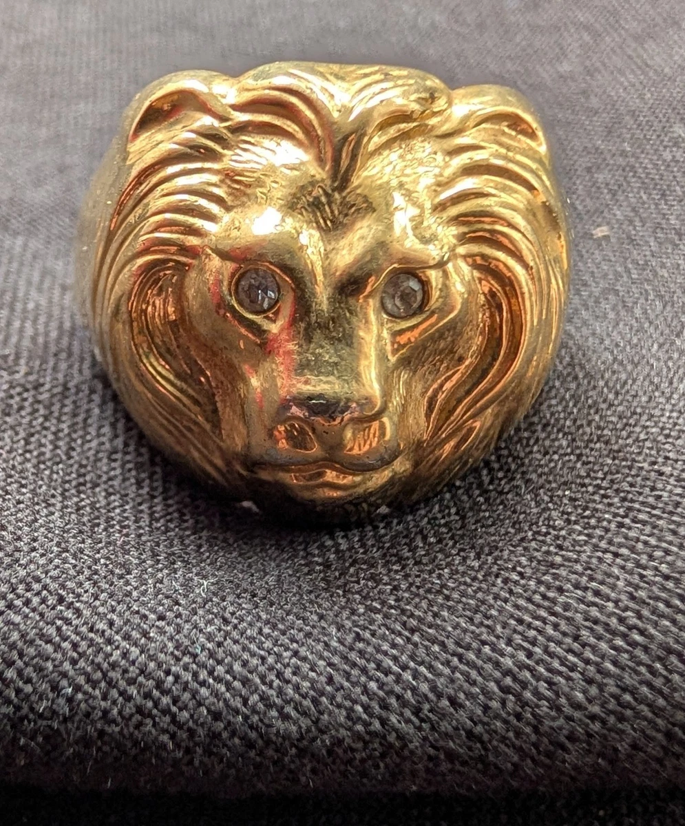 Gold Lion Ring In Fashion Rings for sale - eBay
