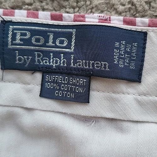 Polo Ralph Lauren Suffield Shorts Mens 35 Red White Gingham Check Cotton Golf 9" - Picture 12 of 13