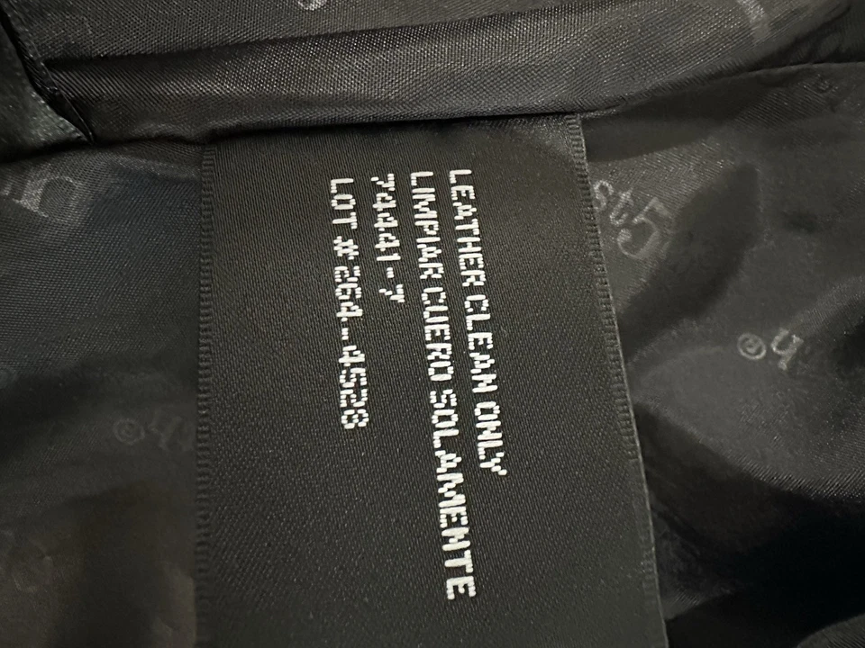 Женская черная кожаная куртка East 5th Ave 1X 3 пуговицы однобортная Y2k - Изображение 4 из 4