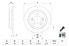 BOSCH 2x Bremsscheiben hinten Voll beschichtet für Hyundai Kona KIA Soul II OS