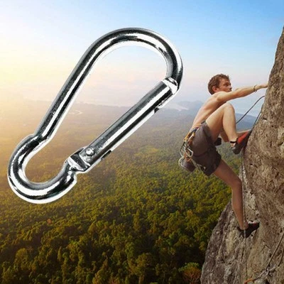 MARKENLOS 20 Stück D-Form Karabiner Schnalle Snap Spring Clip Haken Schlüsselanhänger