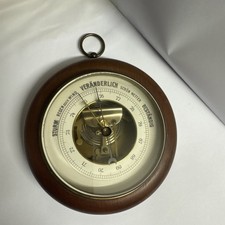 Estación meteorológica barómetro variable lluvia y bonito borde dorado RARO