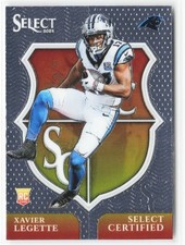 Xavier Legette RC 2024 Panini Select Certified Rookies Carolina Panthers #14