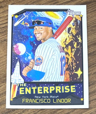 Francisco Lindor 2026 Topps Heritage The Enterprise Insert SP Mets #TE-FL