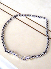 DAVID YURMAN 14K GOLD, SS WHEAT CHAIN NECKLACE 6mm WIDE 17