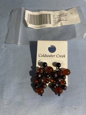 NEW Coldwater Creek Moonspell Colorful Beaded Cluster Post Dangle Earrings