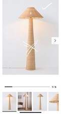 Image of Wicker / Rattan Lamp Shade in taupe- John lewis Rattan floor lamp shade
