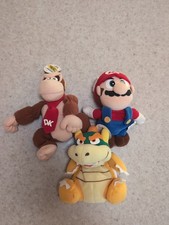 Vintage 1997 Toysite Nintendo Super Mario 64 N64 Bowser Bean Plush, Kong, mario