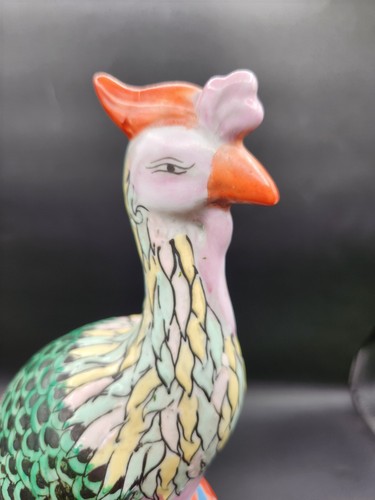 Vtg Chinese Famille Rose Porcelain Model of a PhoenixStatue Figurine Figure 12" - Picture 2 of 11
