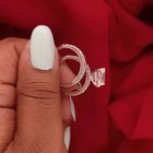 Solid 14K White Gold FN Bridal Set Engagement Ring 2.5 Ct Princess Moissanite — photo 5