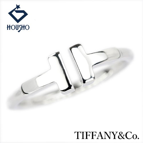 TIFFANY&Co. ring T wire K18WG Open ring metal only no stones Used 909308