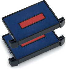 Image of Trodat Replacement Ink Pads 6/4750/2 - Pack of 2 - Red/Blue - for the Trodat Pri