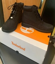 New in Box Timberland Lyonsdale 6 inch Black Nubuck Boots Size 5