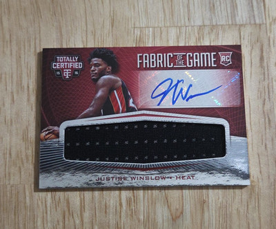 2015-16 Totally Certified JUSTISE WINSLOW Fabric Of The Game Jersey Auto /49 RPA