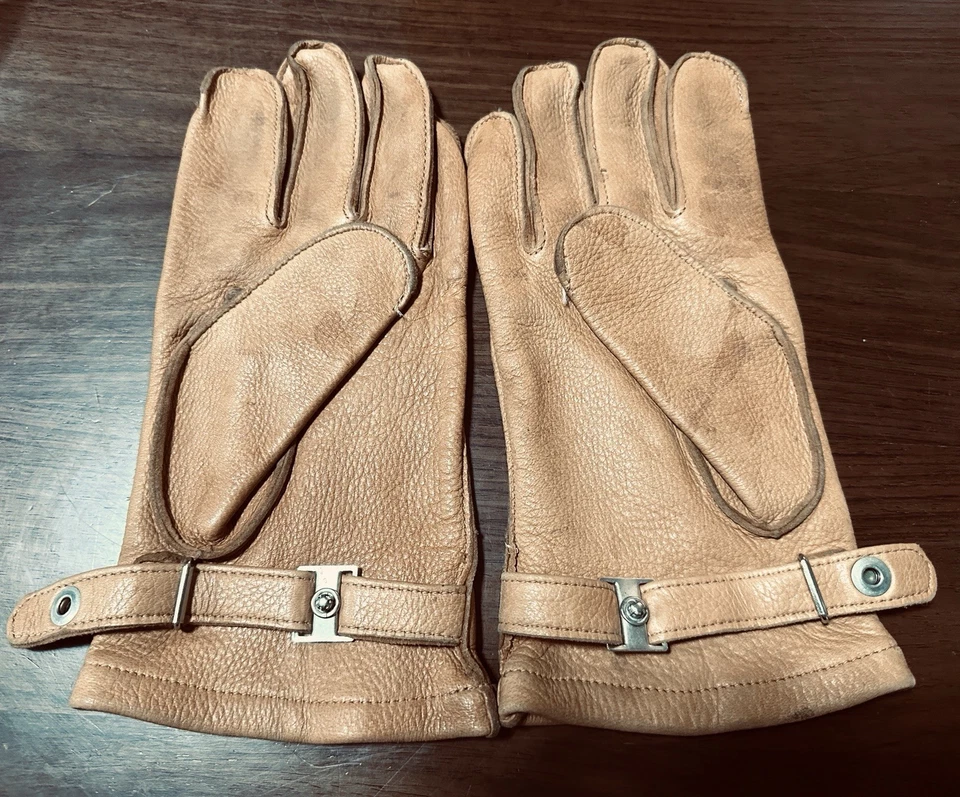 Vintage L.L. Guantes de cuero Bean Sta-Soft de piel de ciervo para hombre XL bronceado correa hebilla EE. UU. Foto 4 de 4
