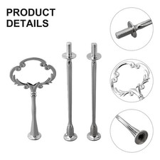 23 Tier Cake Plate Stand Cupcake Fittings Wedding Party Silver