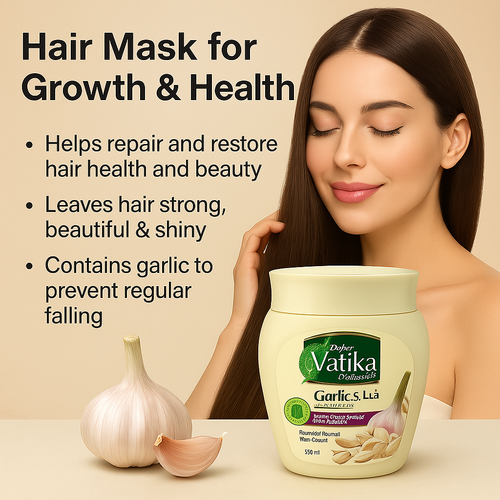 Vatika Haarspülung Creme mit Knoblauch für natürliches Haarwachstum 2 Box x 500 ml - Bild 3 von 7
