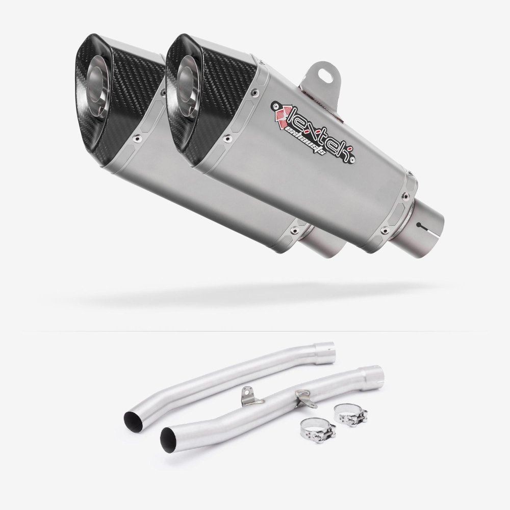Lextek XP10 Exhaust 210mm with Link Pipes for Kawasaki ZZR1400 (08-11)