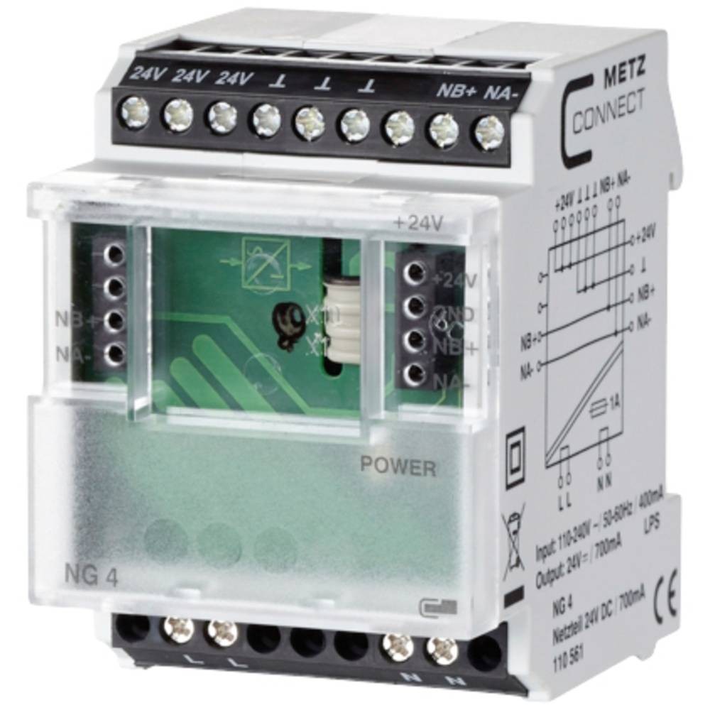 Alimentation 24V DC Metz Connect 110561 de 16W à tension stabilisée anti-surchauffe
