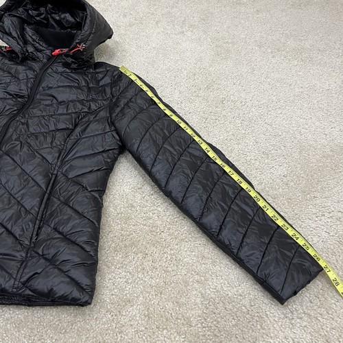 Tek Gear Warm Tek Hooded Quilted Puffer Jacket Coat Black Women’s Size Large - Picture 16 of 22