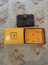 Vintage FENDI Day Planner Cover Brown Black 1990 New With Box