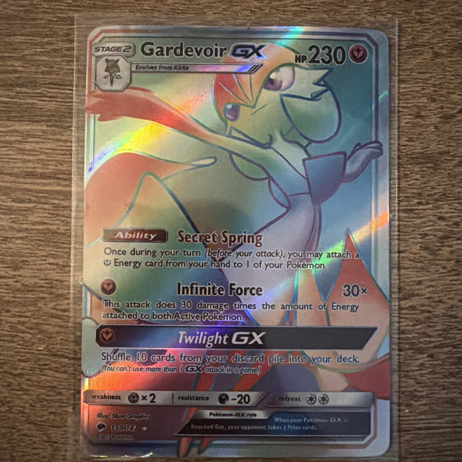 Gardevoir GX (Secret) 159/147 Sm-Burning Shadows Holo MP/HP