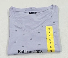 Splendid Women's Short Sleeve V-Neck T-Shirt, Purple, Size S