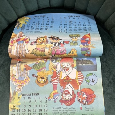 Vintage McDonaldland Fun Times Magazine 1989 Vol 10/11 Calendar