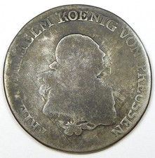 1793A German States: Prussia Silver 1/3 Reichsthaler - KM# 344