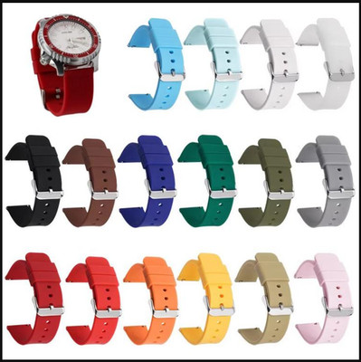 Ersatzband Silikon Uhrenarmband 18 mm 20 mm 22 mm 24 mm Universell Smartwatch