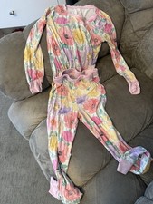 Little Sleepies Pink Floral Print 2-Piece PJ Top Set Size 5/6