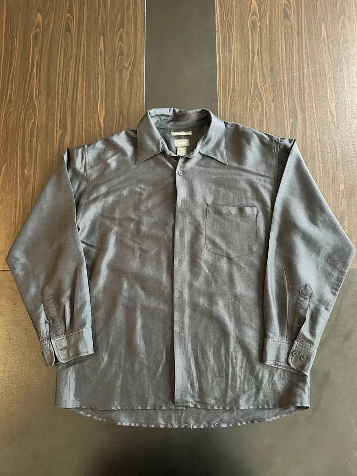 Camisa Bruno Para Hombre Talla L Gamuza Microfibra Espiga Manga Larga Con Botones Foto 4 de 4