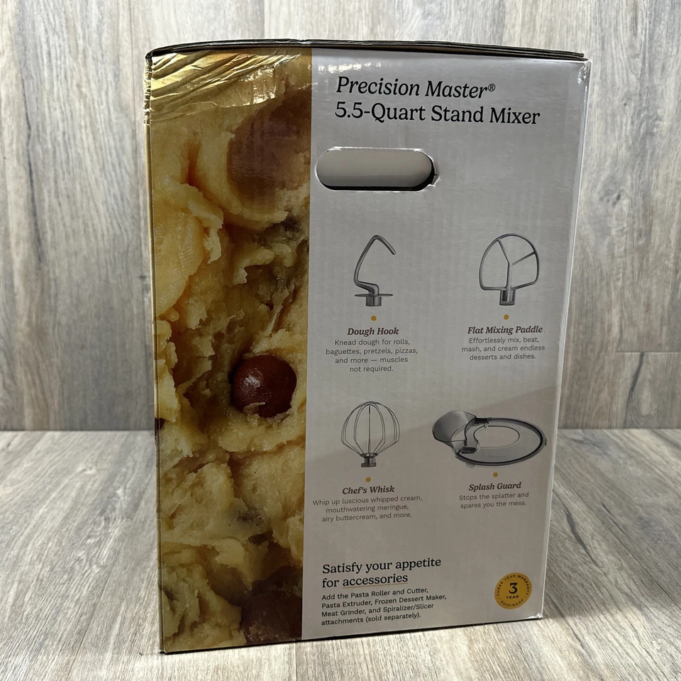 NEW Cuisinart Precision Master 5.5 Qt Stand Mixer – Brushed Chrome 12-Speed - Image 4 of 4