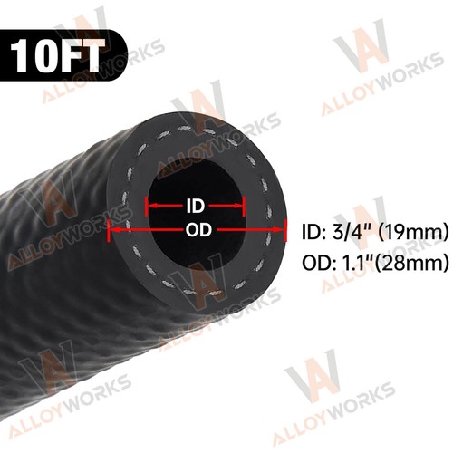 10FT 3/4" Fuel Hose Line Push Lock NBR Rubber SAE 30R7 200PSI 10FT - Picture 2 of 5
