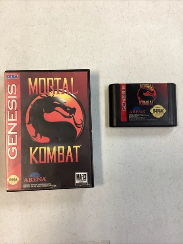 Mortal Kombat (Sega Genesis, 1993) CIB NO MANUAL D
