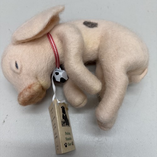 Pochung Mountain Mary J. Kolar Limited Edition 10" Needle Felted Pig 'WILEY' - Picture 10 of 21