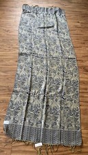 Scarf One size Talla unica Shawl indian Imported Navy Blue with Golden